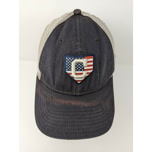 New Era 9Forty MLB Red Sox Patriotic Hat Snapback Meshback OSFM Black & White - Picture 2 of 11